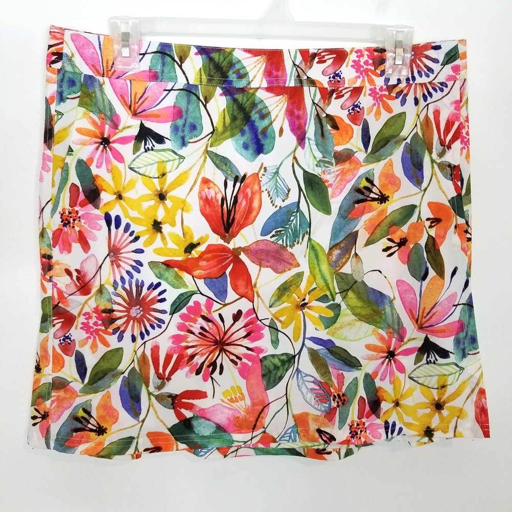 RipSkirt Hawaii‎ Wrap Skirt Women Sz XL Jungle Tropical Adjustable Waist Mini